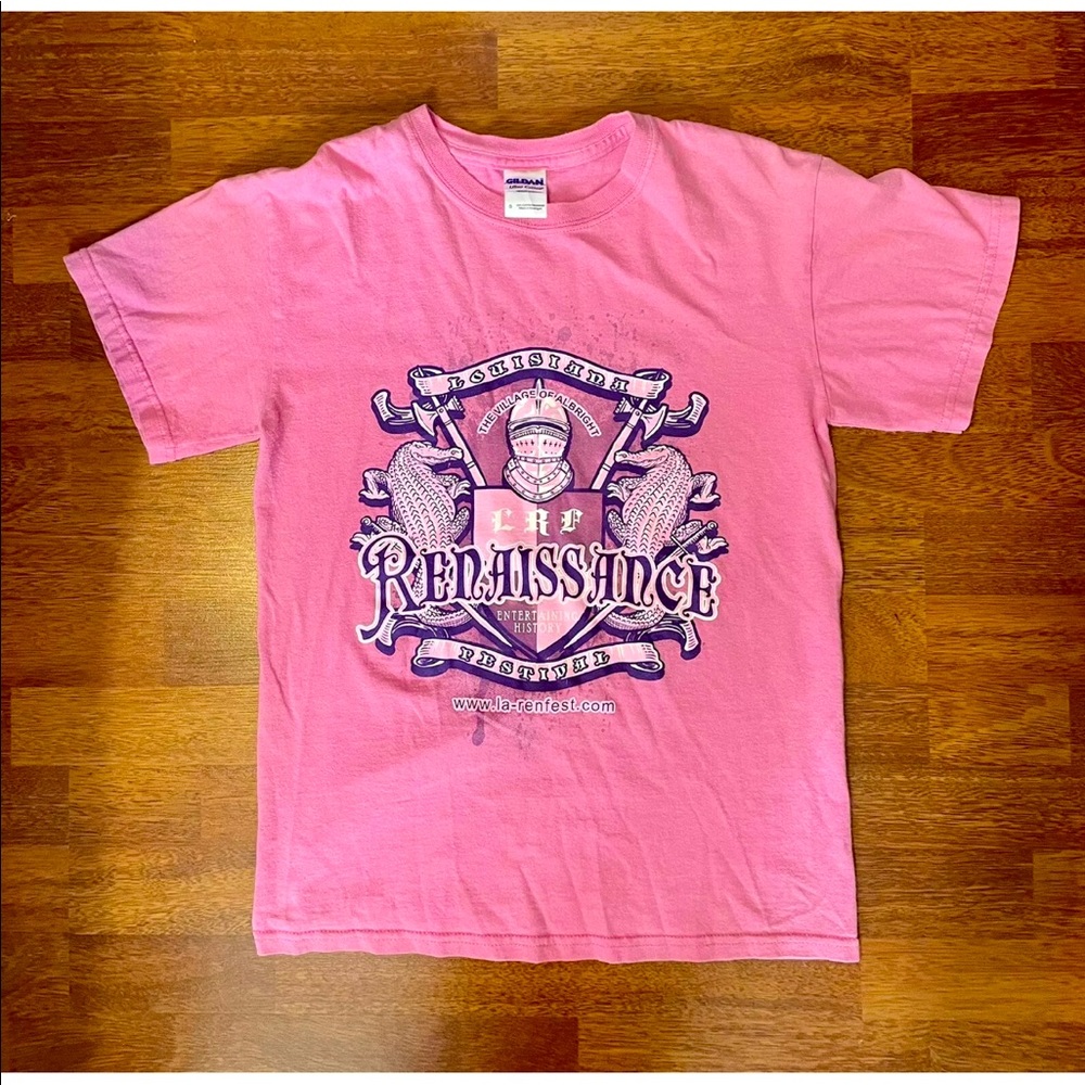 VTG BRIGHT PINK “LOUISIANA RENAISSANCE FESTIVAL” Women’s Tee T-Shirt